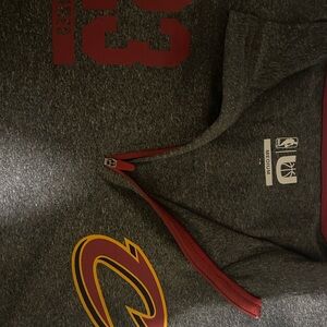 NBA Gray and Red Hoodie